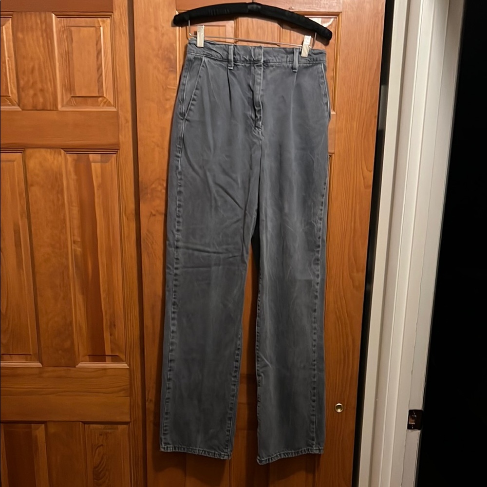 Zara Gray High-Waisted Trousers